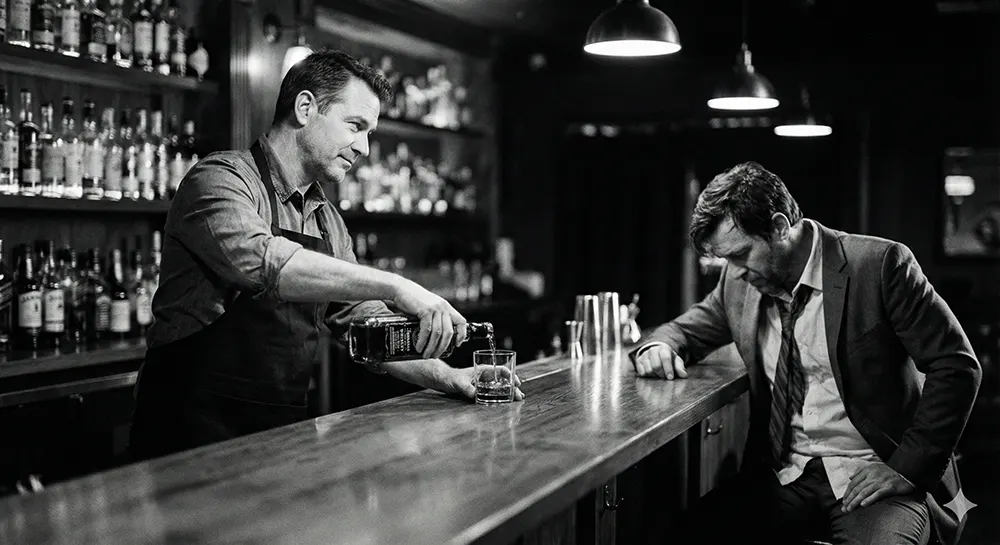 A bartender pouring a regular's drink before he asks: memory, applied with restraint